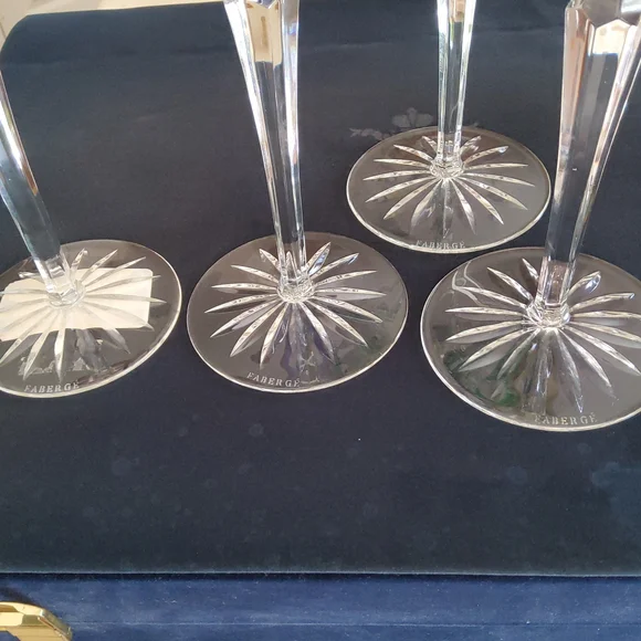 FABERGE LAUSANNE HOCK WINE GLASSES EDITION #1 SET OF 4.. - Picture 8 of 9